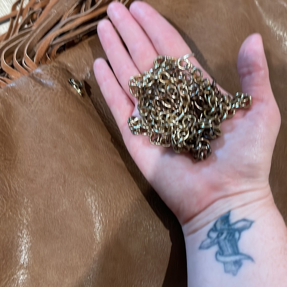 3am Forever Cognac Leather Tassel Fringe Purse View 4